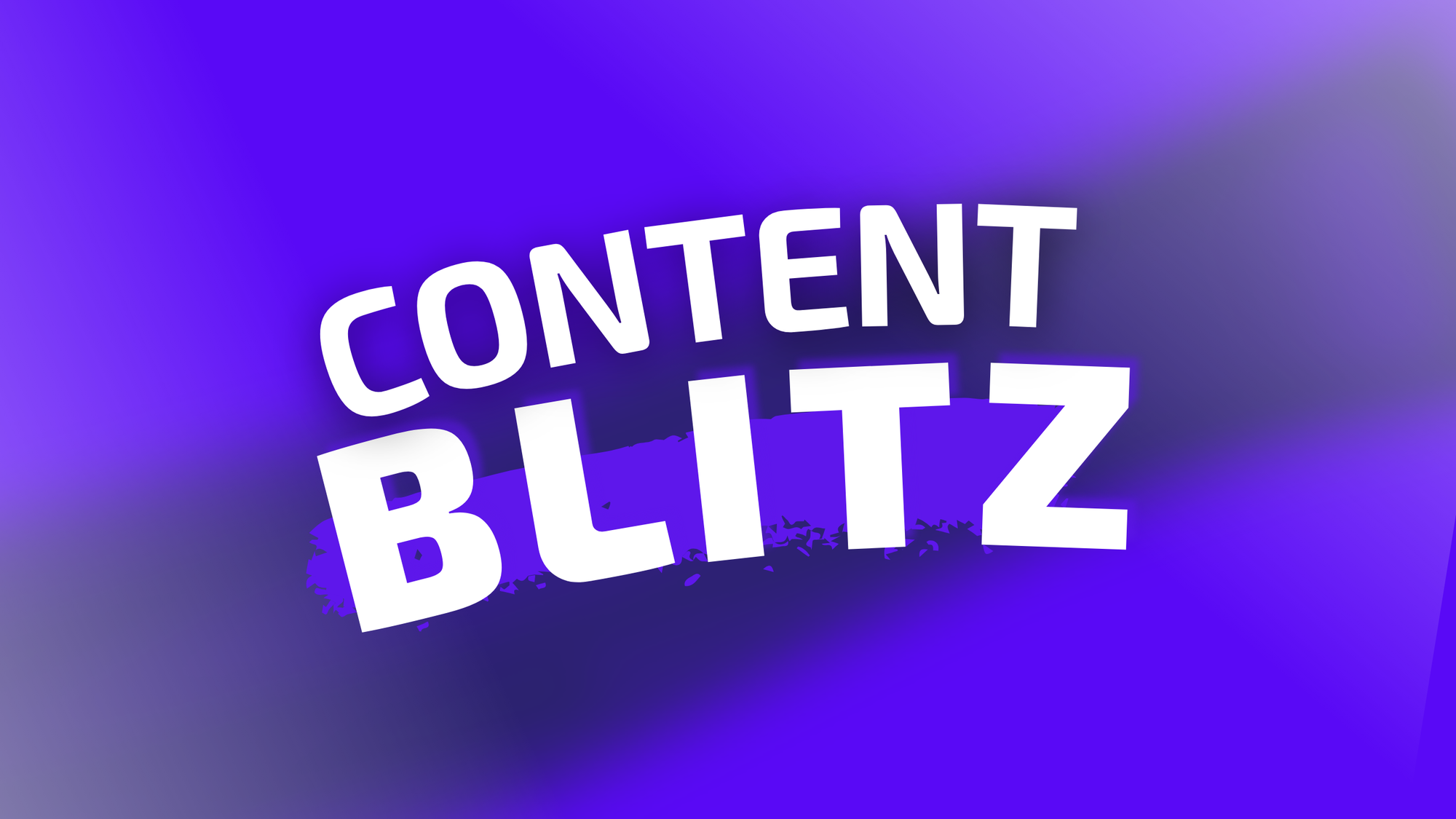 Not a Content Sprint but a Content BLITZ